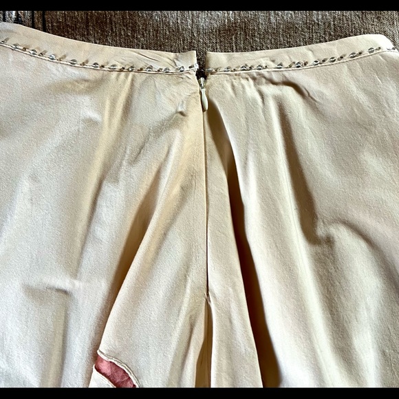 NWOT Anthropologie Odille cotton & silk beaded circle skirt - Picture 4 of 7